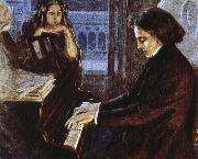 oscar wilde an artist s impression of chopin at the piano composing his preludes France oil painting artist